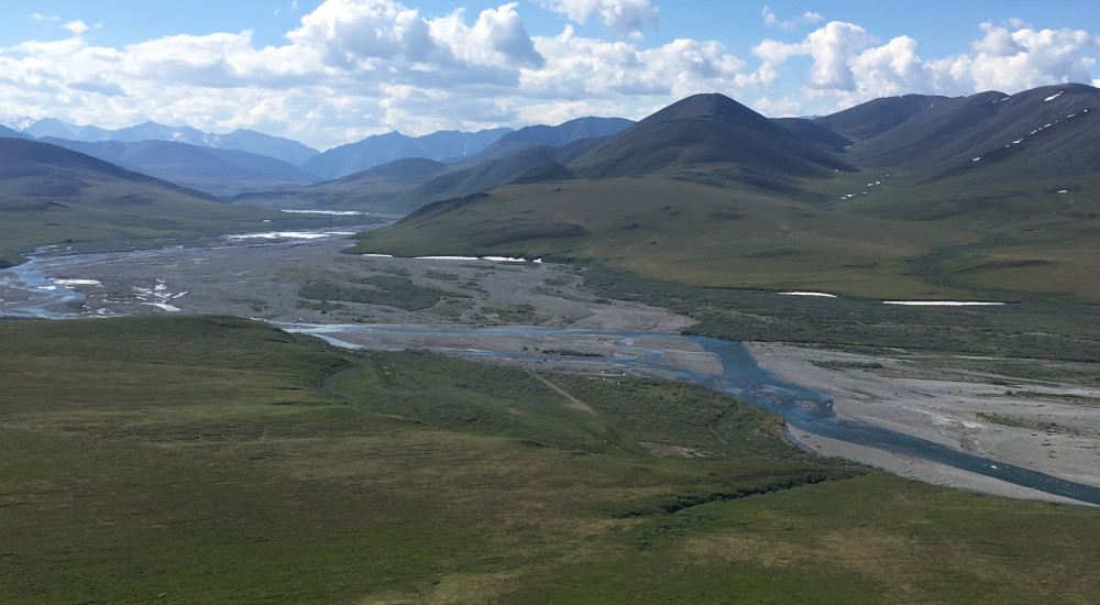 The vast tundra landscape of the Arctic National Wildlife Refuge