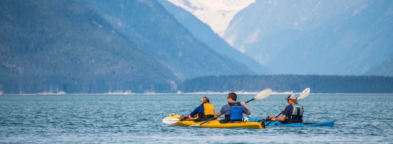 Kayaking on the longest and deepest Fjord in North America, Haines, Alaska